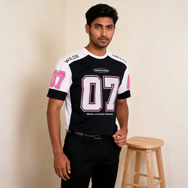 Black_And_White_Cotton_Regular_Fit_Graphic_T-Shirt_For_Men