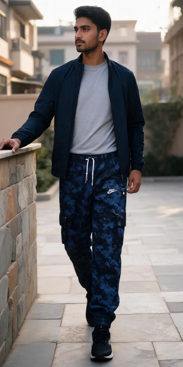 Navy_Cotton_Camouflage_Relaxed_Fit_Jogger_Pants_For_Men