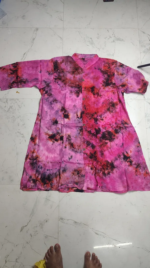 Pink_Rayon_Tie__Knee_length_Co-Ord_Set_For_Women