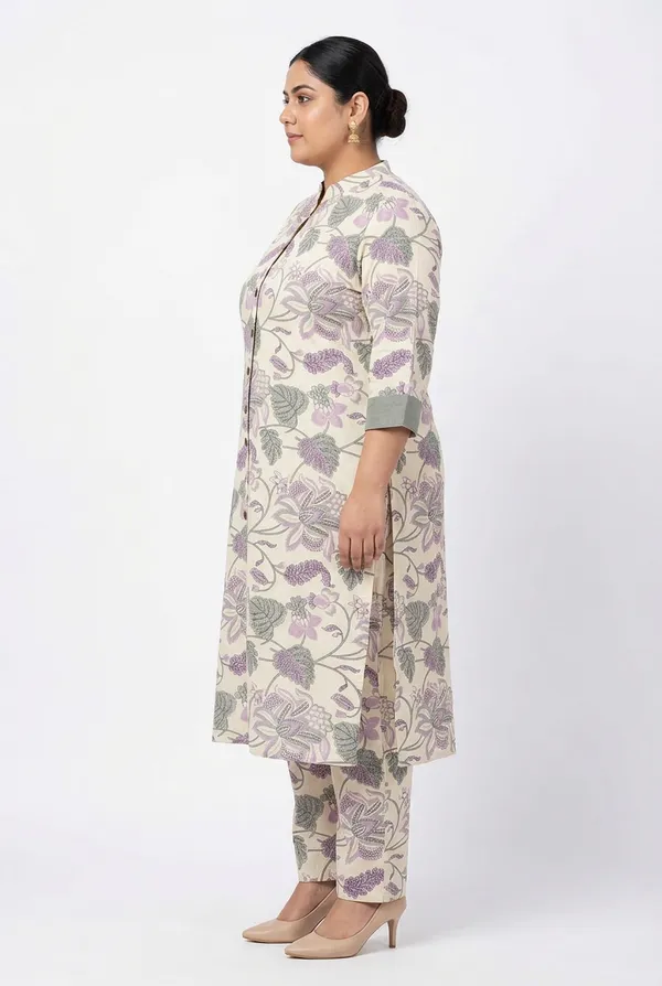 Peach_Rayon_Printed__Knee_length_Co-Ord_Set_For_Women