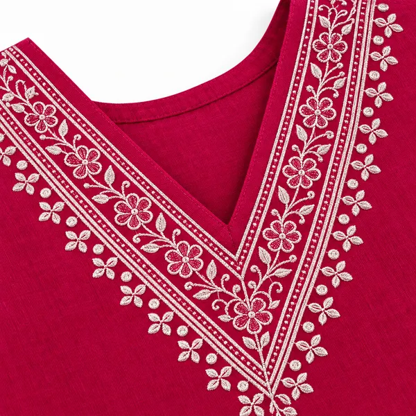 Rani_Pink_Dabu_Cotton__Knee_length_Co-Ord_Set_With_Palazzo_For_Women