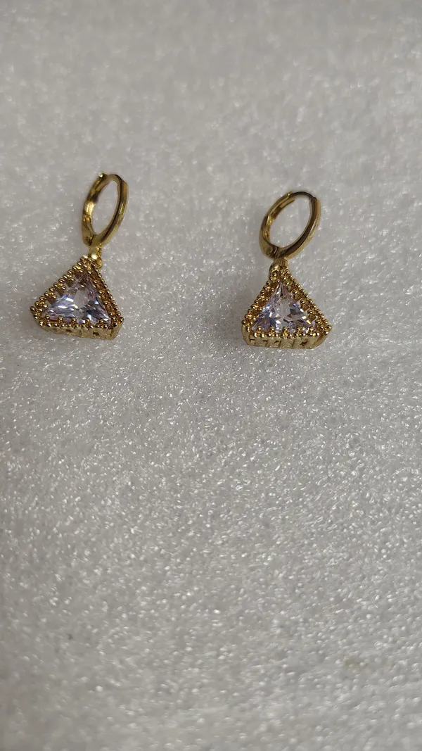 Gold_Triangle_Crystal_Zirconia_Hoop_Drop_Earrings_For_Women