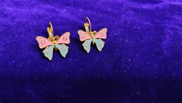 Pink_Blue_Enamel_Butterfly_Hoop_Drop_Earrings_For_Women
