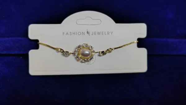 Purple_Gold_Enamel_Flower_Charm_Chain_Bracelet_For_Women