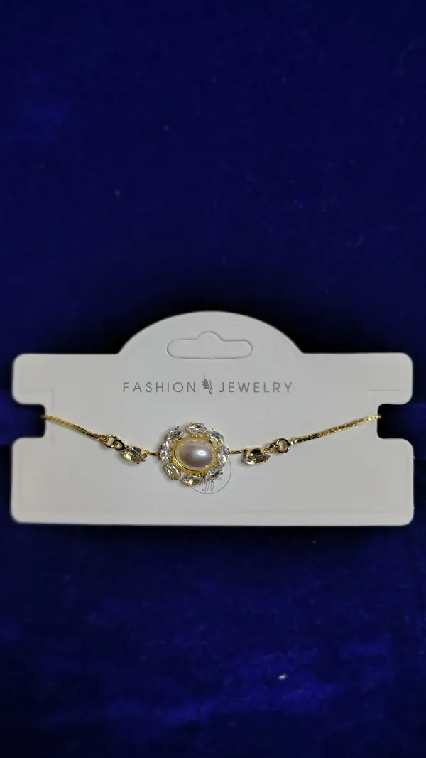 Purple_Gold_Enamel_Flower_Charm_Chain_Bracelet_For_Women