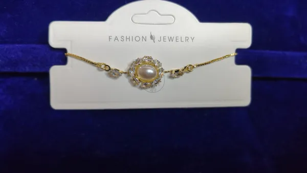 Purple_Gold_Enamel_Flower_Charm_Chain_Bracelet_For_Women