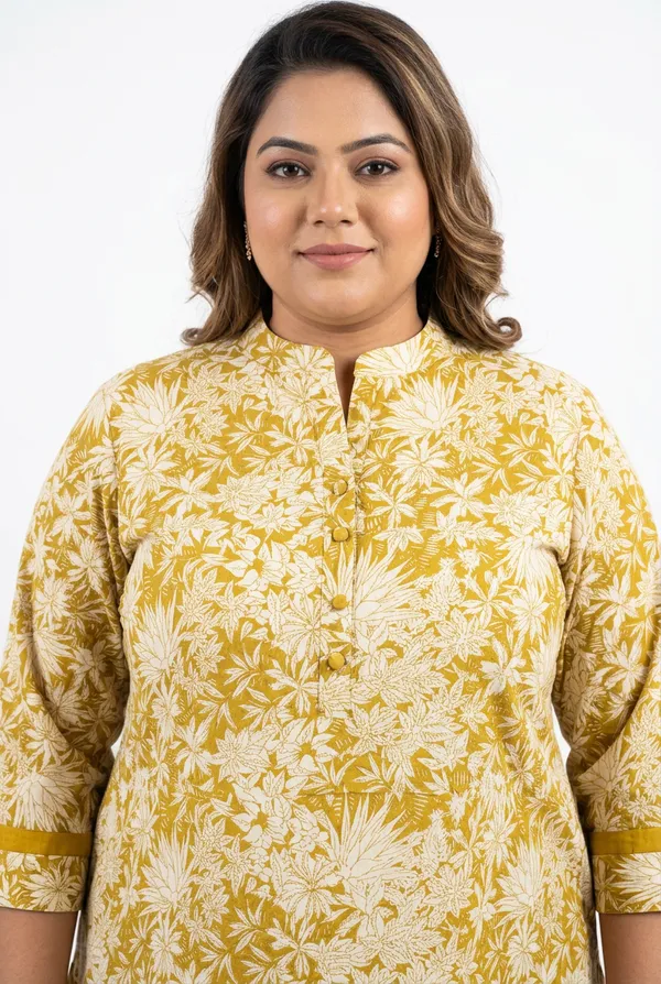 Yellow_Mustard_Rayon__Knee_length_Co-Ord_Set_For_Women