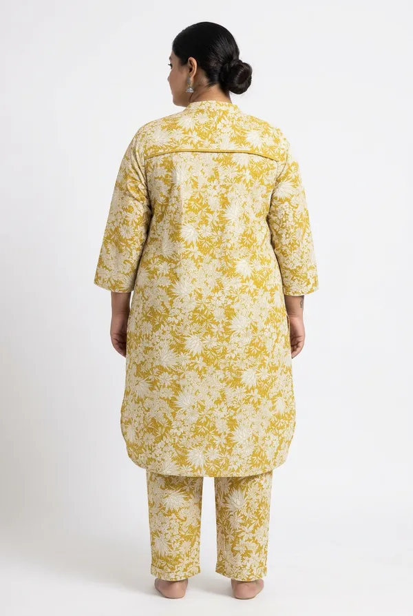 Yellow_Mustard_Rayon__Knee_length_Co-Ord_Set_For_Women