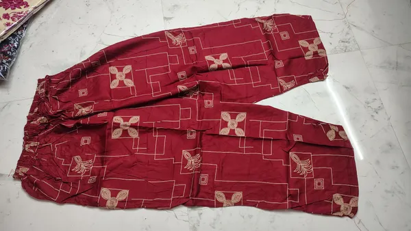 Red_Rayon_Printed__Knee_length_Co-Ord_Set_For_Women