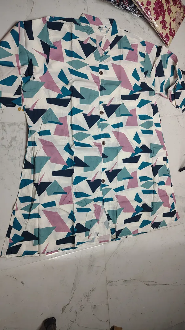 Multicolor_Rayon_Printed_Shirt_And_Pants_Knee_Length_Co-Ord_Set_For_Women