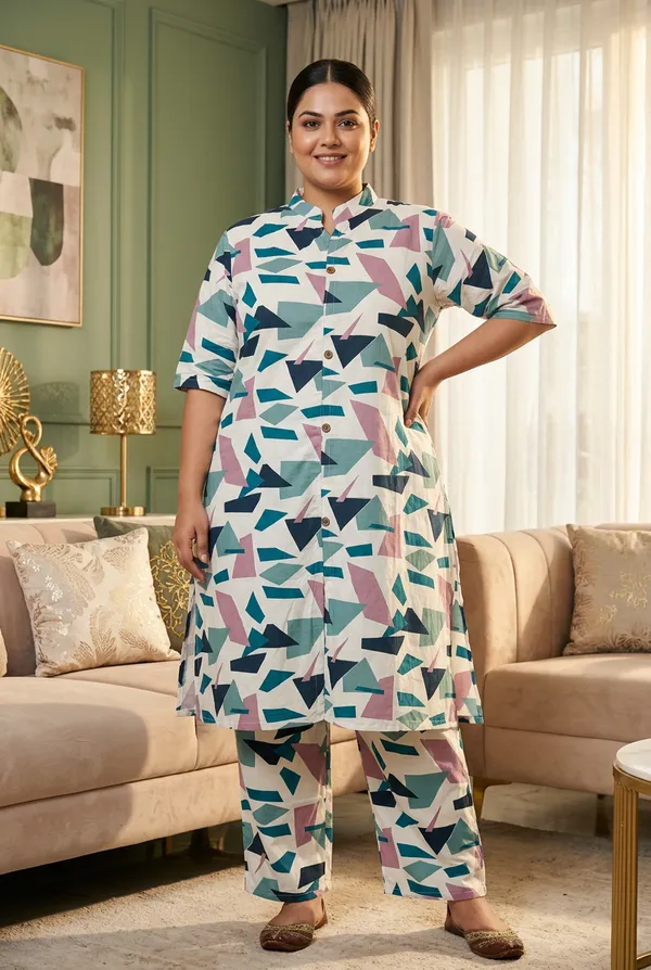 Multicolor_Rayon_Printed_Shirt_And_Pants_Knee_Length_Co-Ord_Set_For_Women