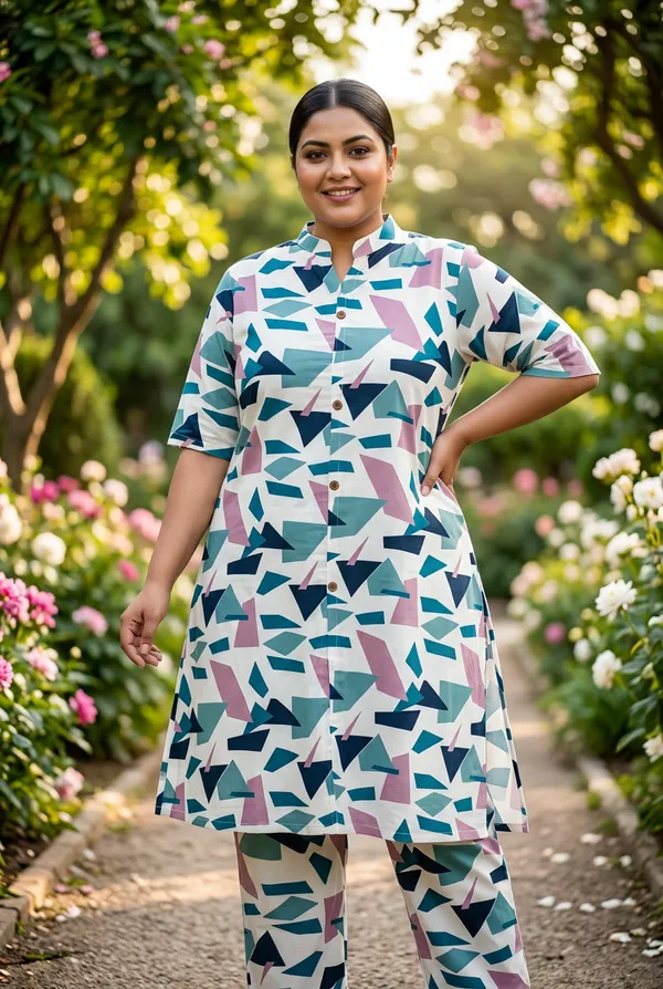 Multicolor_Rayon_Printed_Shirt_And_Pants_Knee_Length_Co-Ord_Set_For_Women