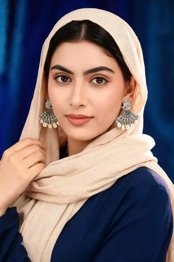 Oxidized_Metal_Garba_Girl_Cowrie_Shell_Drop_Earrings_For_Women