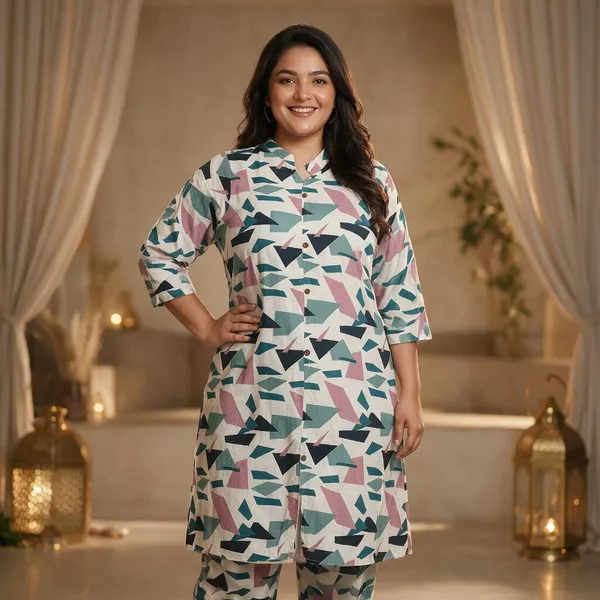 Multicolor_Rayon_Printed_Shirt_And_Pants_Knee_Length_Co-Ord_Set_For_Women