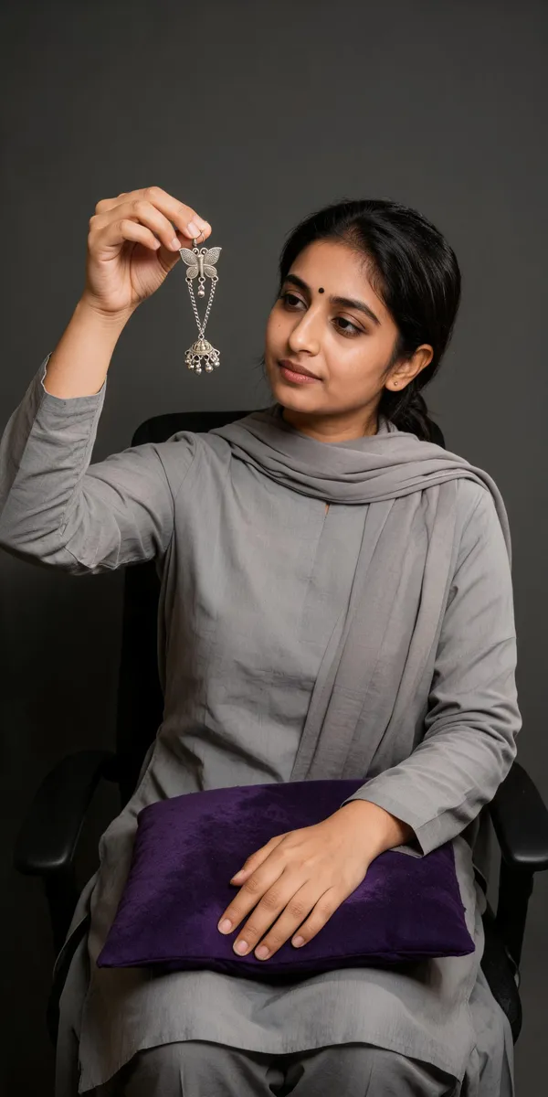 Oxidized_Metal_Butterfly_Chain_Jhumka_Drop_Earrings_Silver_Beads_For_Women