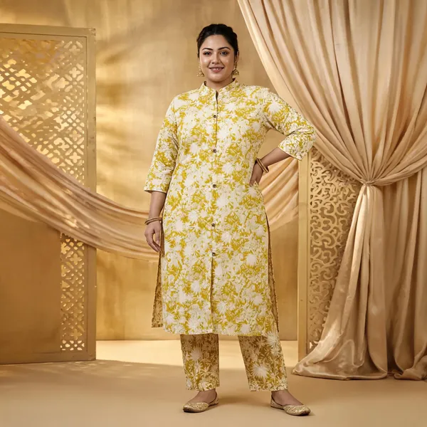 Yellow_Mustard_Rayon__Knee_length_Co-Ord_Set_For_Women