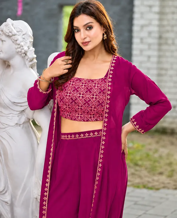 Magenta_Printed_Georgette_Ethnic_Set_for_Women
