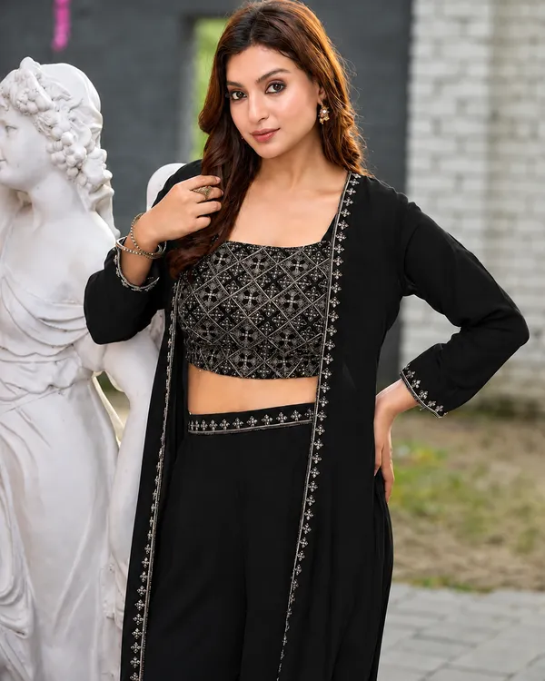 Black_Embroidered_Georgette_Co-Ord_Set_for_Women