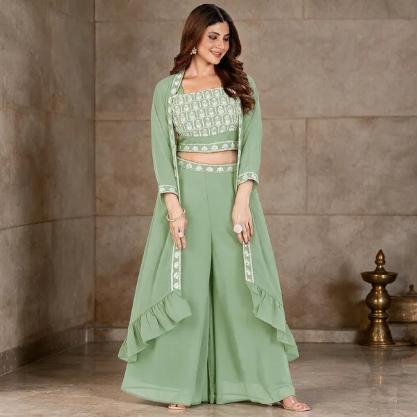 Sage_Green_Georgette_Printed_Palazzo_Suit_Co-Ord_Set_For_Women