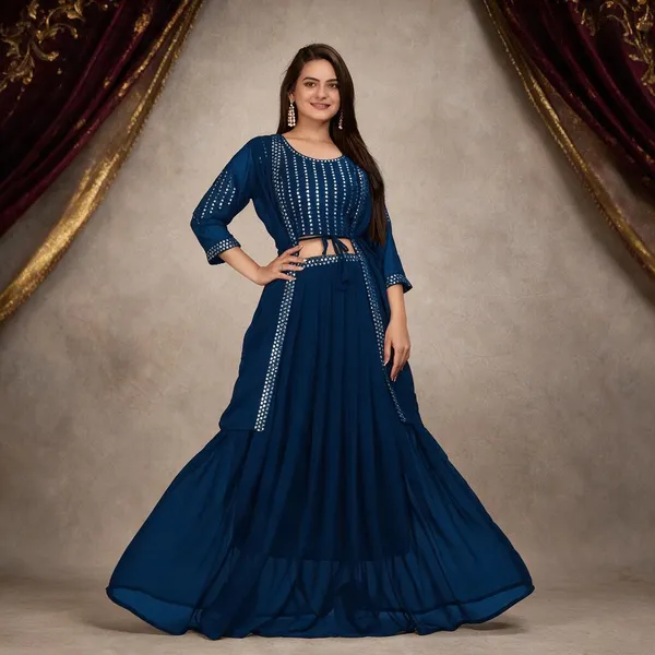 Royal_Blue_Georgette_Embellished_Sharara_Set_For_Women