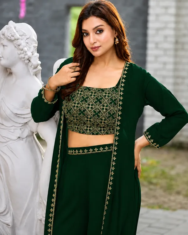 Green_Embroidered_Georgette_Co-Ord_Set_for_Women