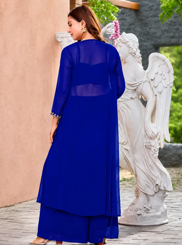 Blue_Embroidered_Georgette_Co-Ord_Set_for_Women
