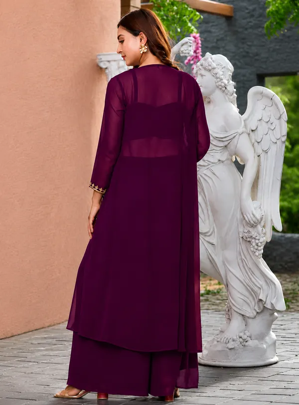 Wine_Embroidered_Georgette_Co-Ord_Set_for_Women