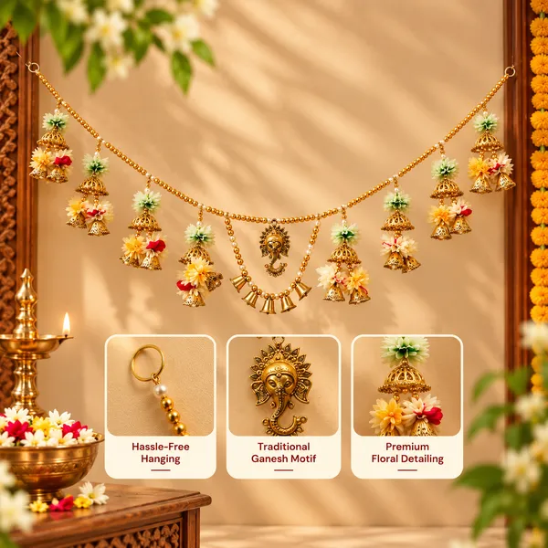 Yellow_Cotton_Pearl_Ganesha_Bell_Door_Toran