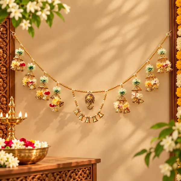 Yellow_Cotton_Pearl_Ganesha_Bell_Door_Toran