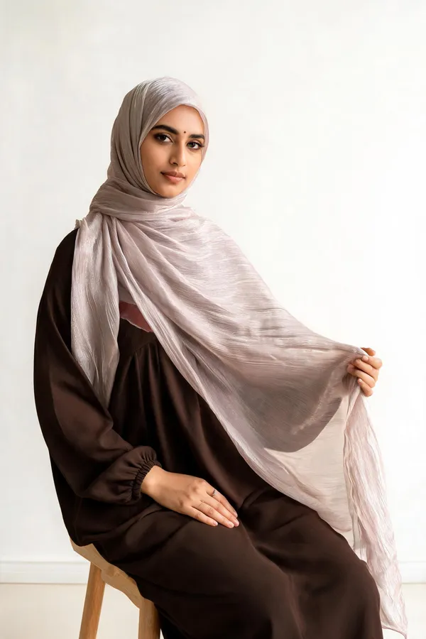 Antique_Grey_Shimmer_Organza_Hijab_For_Women