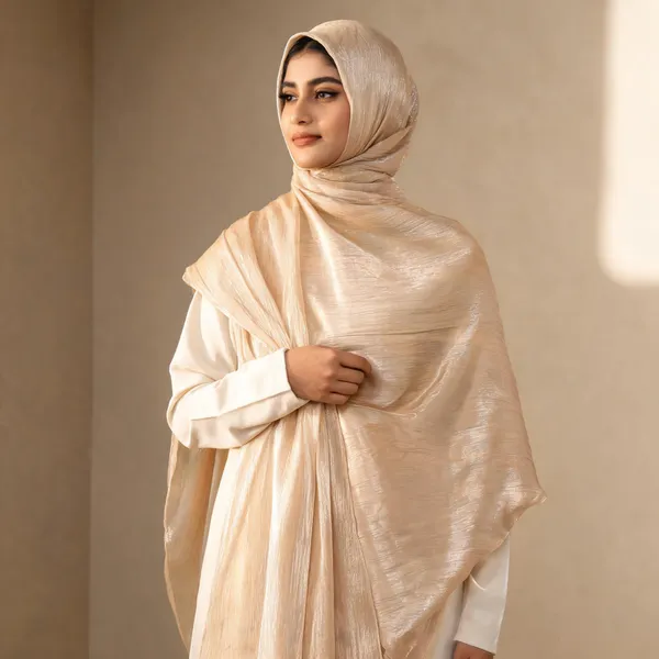 Off_White_Shimmer_Organza_Hijab_For_Women