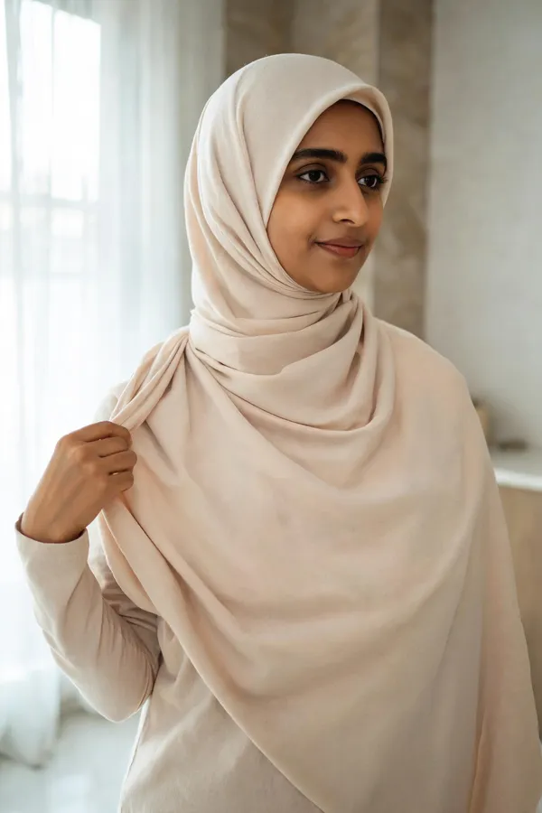 Sandal_Cream_Jersey_Hijab_For_Women