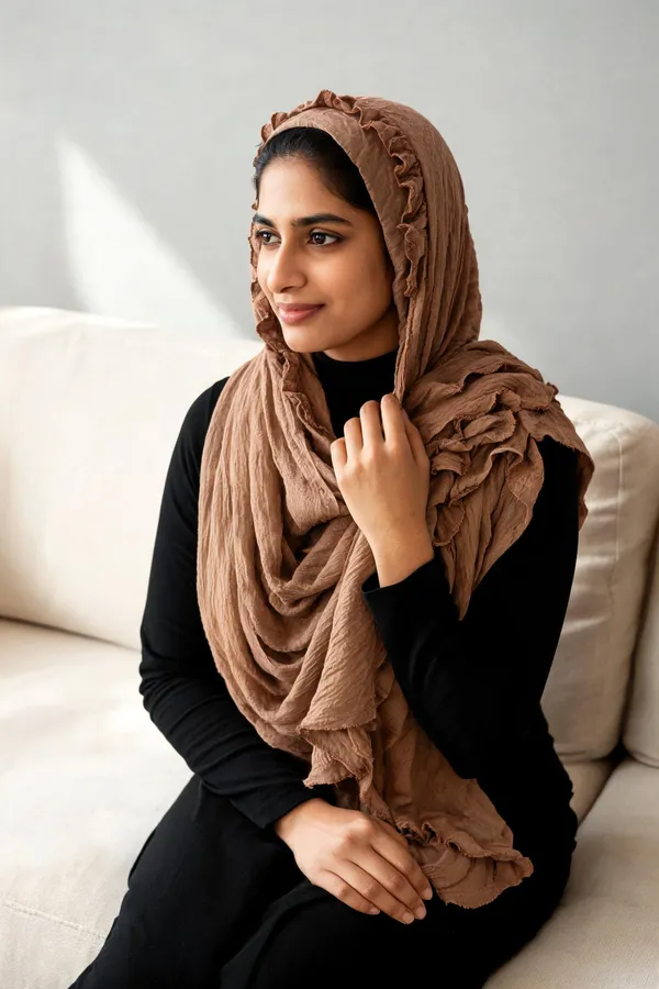 Chikku_Ruffled_Cotton_Hijab_For_Women