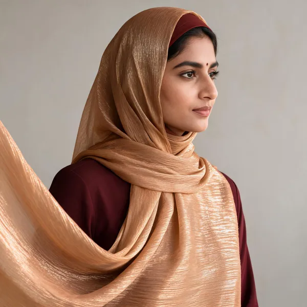 Golden_Brown_Shimmer_Organza_Hijab_For_Women