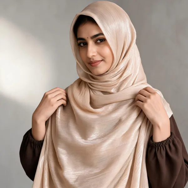Sand_Cream_Shimmer_Organza_Hijab_For_Women