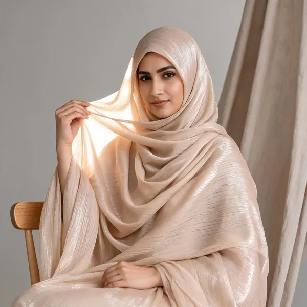 Sand_Cream_Shimmer_Organza_Hijab_For_Women
