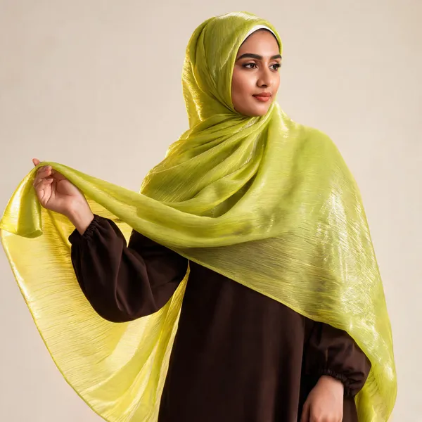 Lime_Shimmer_Organza_Hijab_For_Women