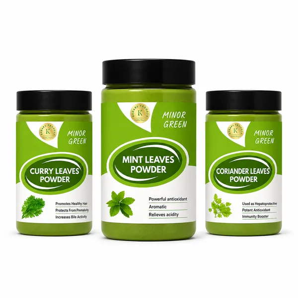 Curry_Coriander_Mint_Leaves_Powder_Combo_100G_Each