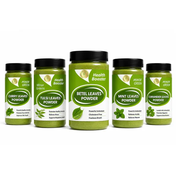 Mint_Coriander_Curry_Betel_Basil_Leaves_Powder_Combo_100G_Each