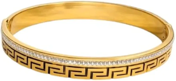 Gold_Stainless_Steel_Greek_Key_Patterned_Bracelet_For_Women