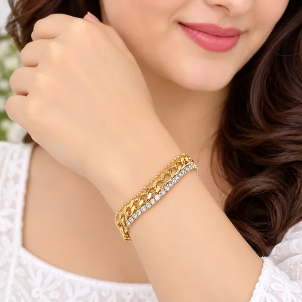 Gold_&_Silver_Stainless_Steel_Layered_Chain_Bracelet_For_Women
