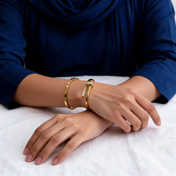 Gold_Stainless_Steel_Crystal_Accent_Open_Cuff_Bracelet_Set_For_Women