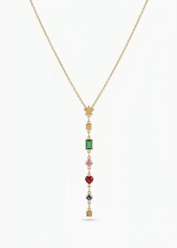 Gold_Multicolor_Star_Pendant_Necklace_For_Women