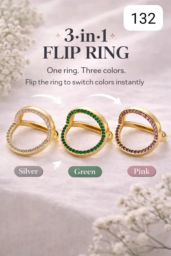 Gold_Multicolor_Interchangeable_Flip_Ring_For_Women