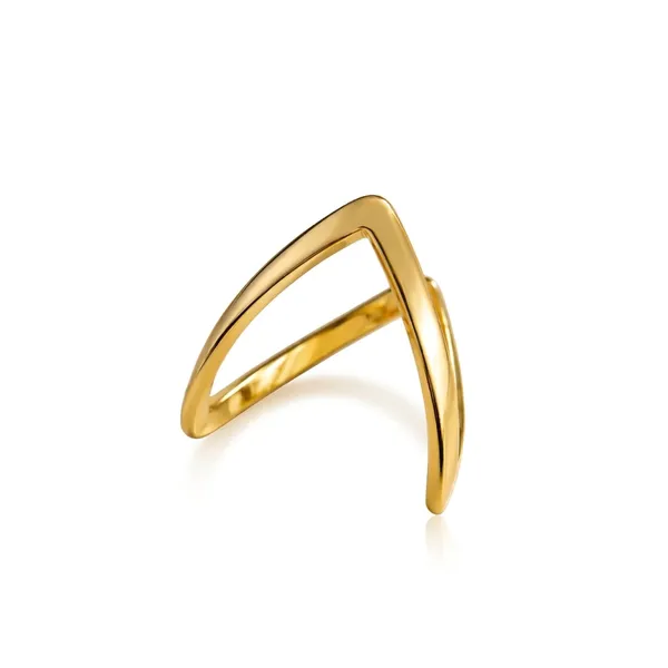 Gold_Stainless_Steel_Open_V-Shape_Ring_For_Women