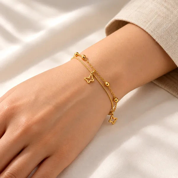 Amara_18k_Gold_Plated_Butterfly_Charm_Bracelet_Default_Title