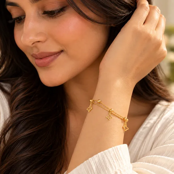 Amara_18k_Gold_Plated_Butterfly_Charm_Bracelet_Default_Title