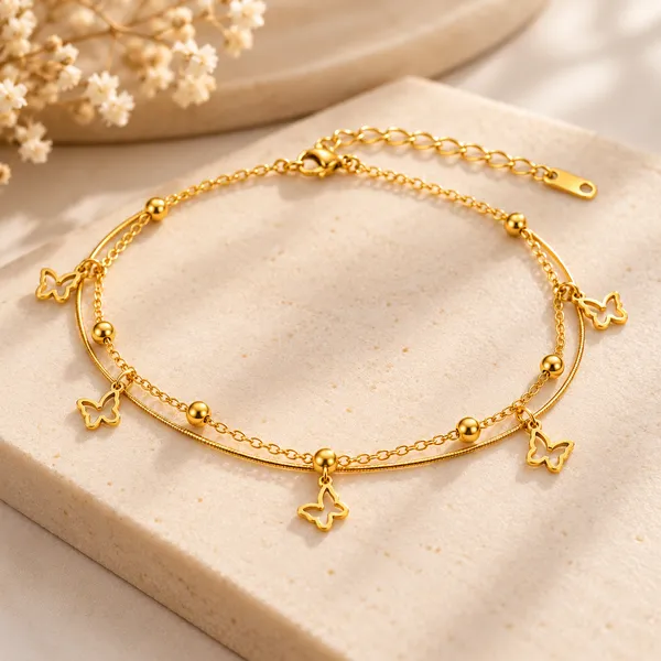 Amara_18k_Gold_Plated_Butterfly_Charm_Bracelet_Default_Title