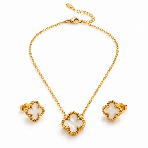 Celeste_18k_Gold_Plated_Mother_Of_Pearl_Clover_Necklace_Earrings_Set_Default_Title