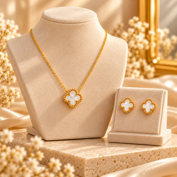 Celeste_18k_Gold_Plated_Mother_Of_Pearl_Clover_Necklace_Earrings_Set_Default_Title